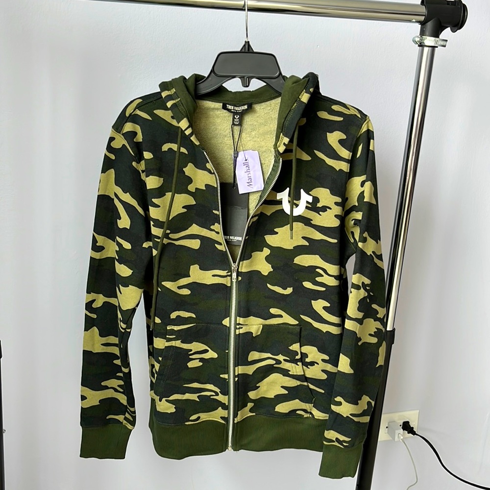 True Religion camouflage size M zip up hoodie